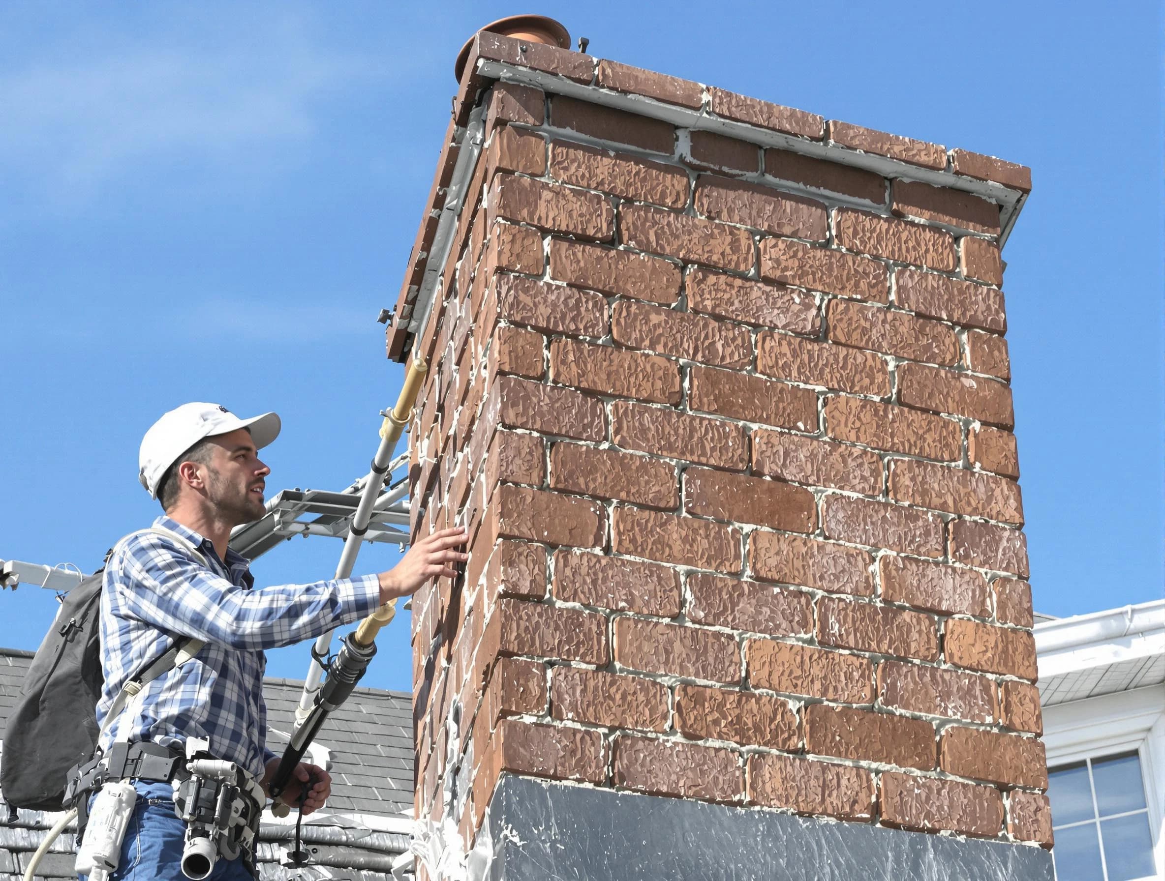 Brickwork for a chimney rebuild by Garfield Chimney Sweep in Garfield, NJ