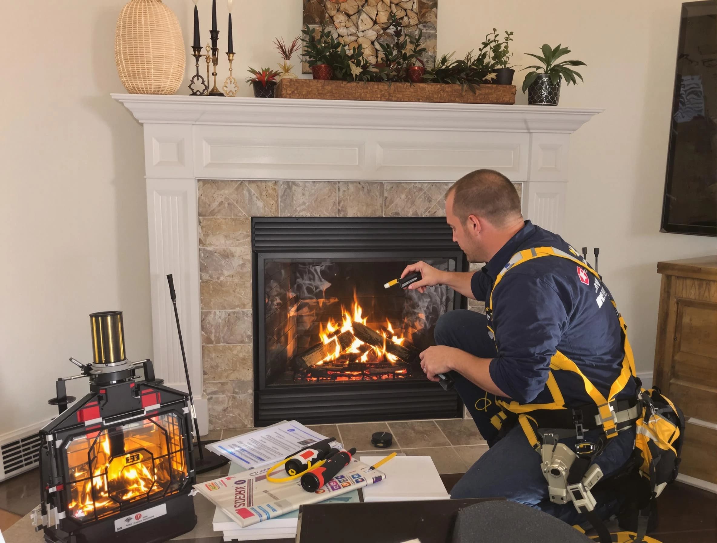 Safety-focused fireplace inspection by Garfield Chimney Sweep in Garfield, NJ