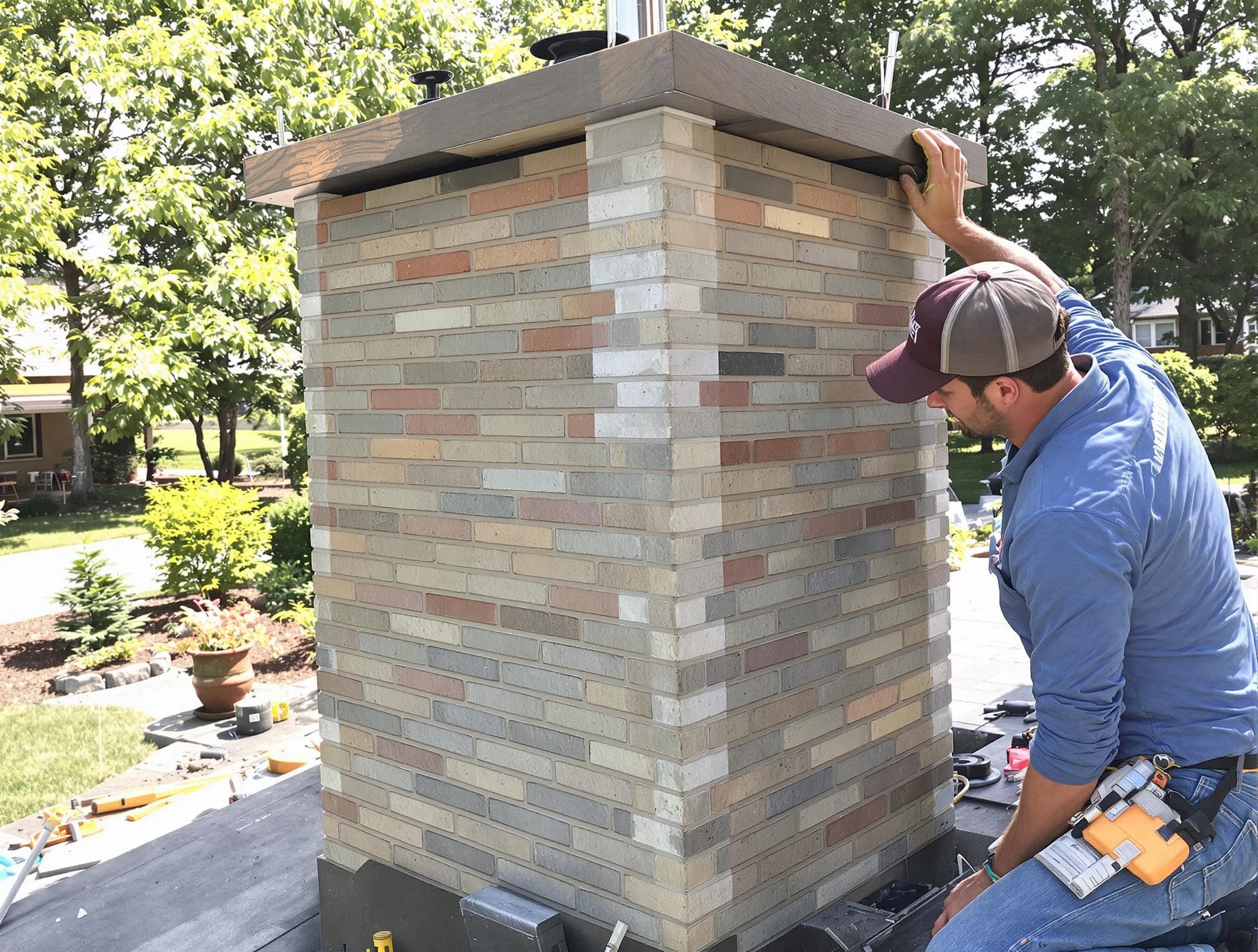 Garfield Chimney Sweep completing a modern chimney remodel in Garfield, NJ