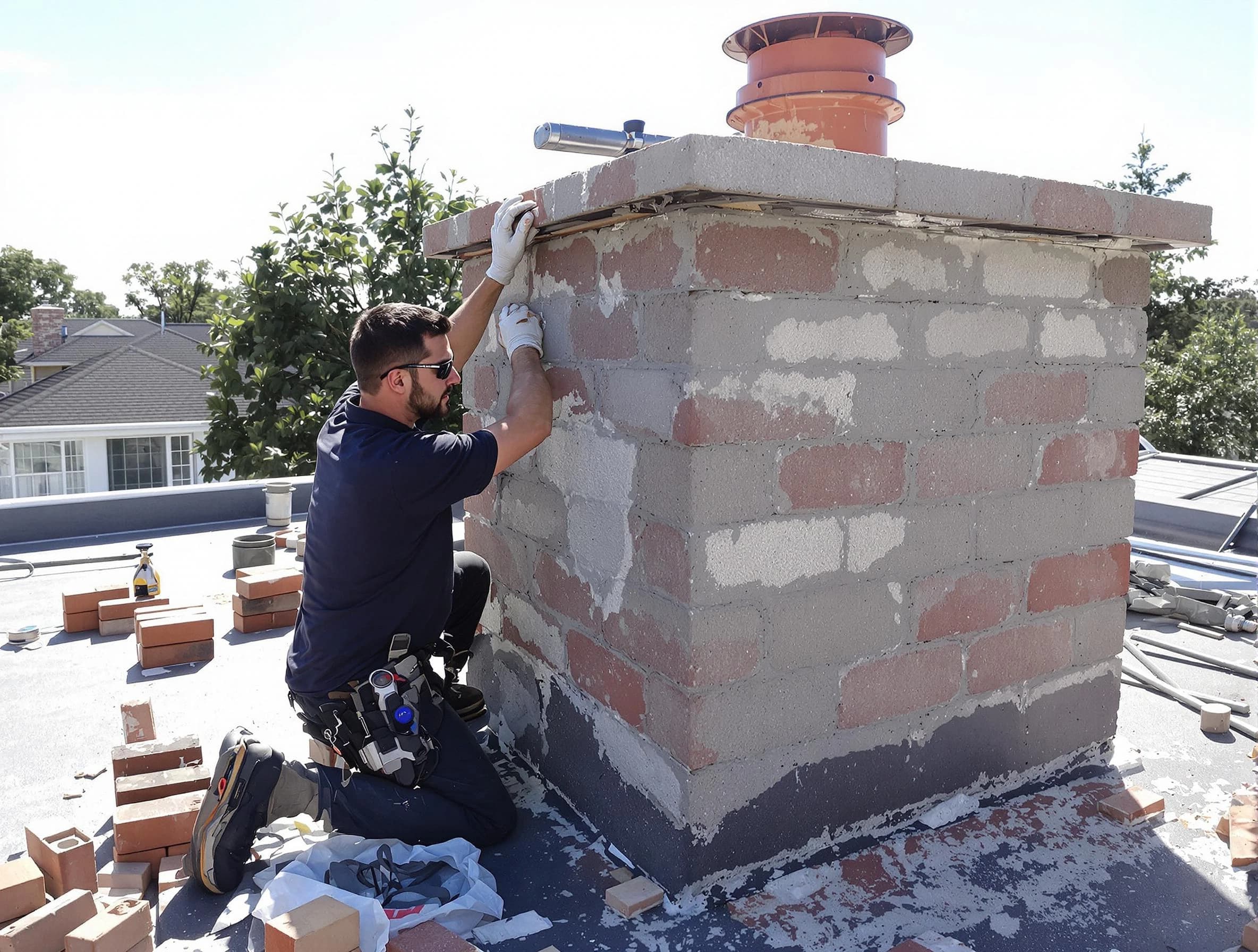 Advanced chimney repair process by Garfield Chimney Sweep in Garfield, NJ