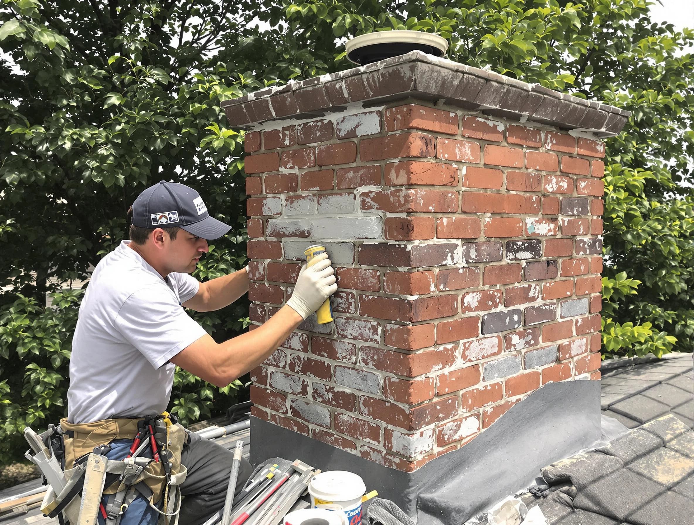 Garfield Chimney Sweep restoring an aging chimney in Garfield, NJ