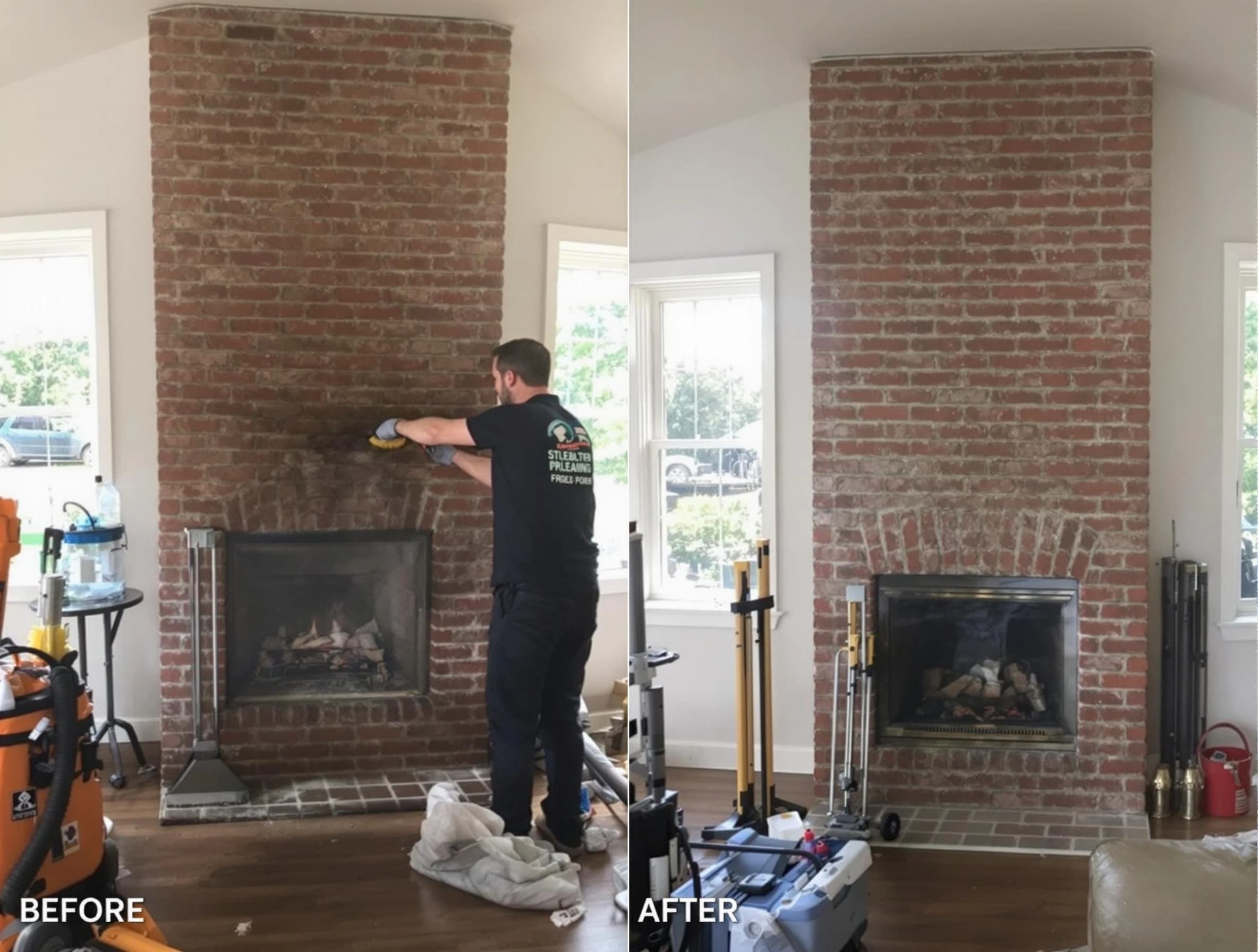 Finished chimney sweeping service by Garfield Chimney Sweep in Garfield, NJ