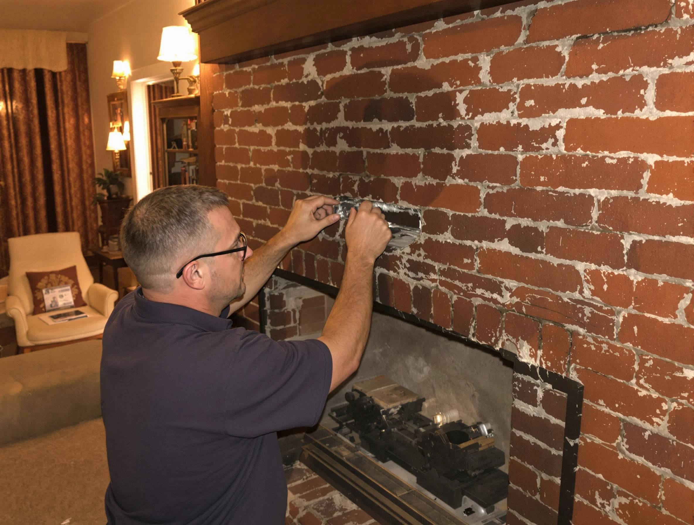Garfield Chimney Sweep expert fixing a fireplace in Garfield, NJ