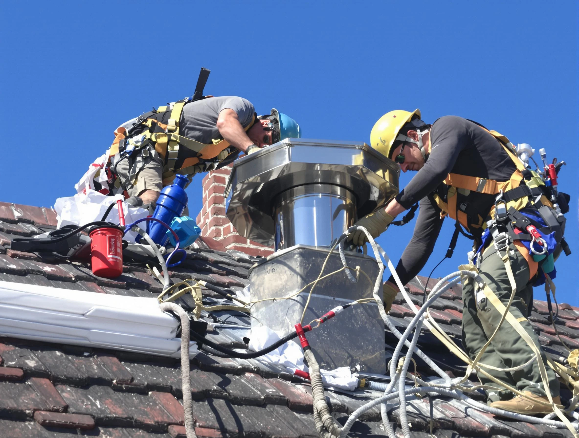 Protective chimney cap installed by Garfield Chimney Sweep in Garfield, NJ