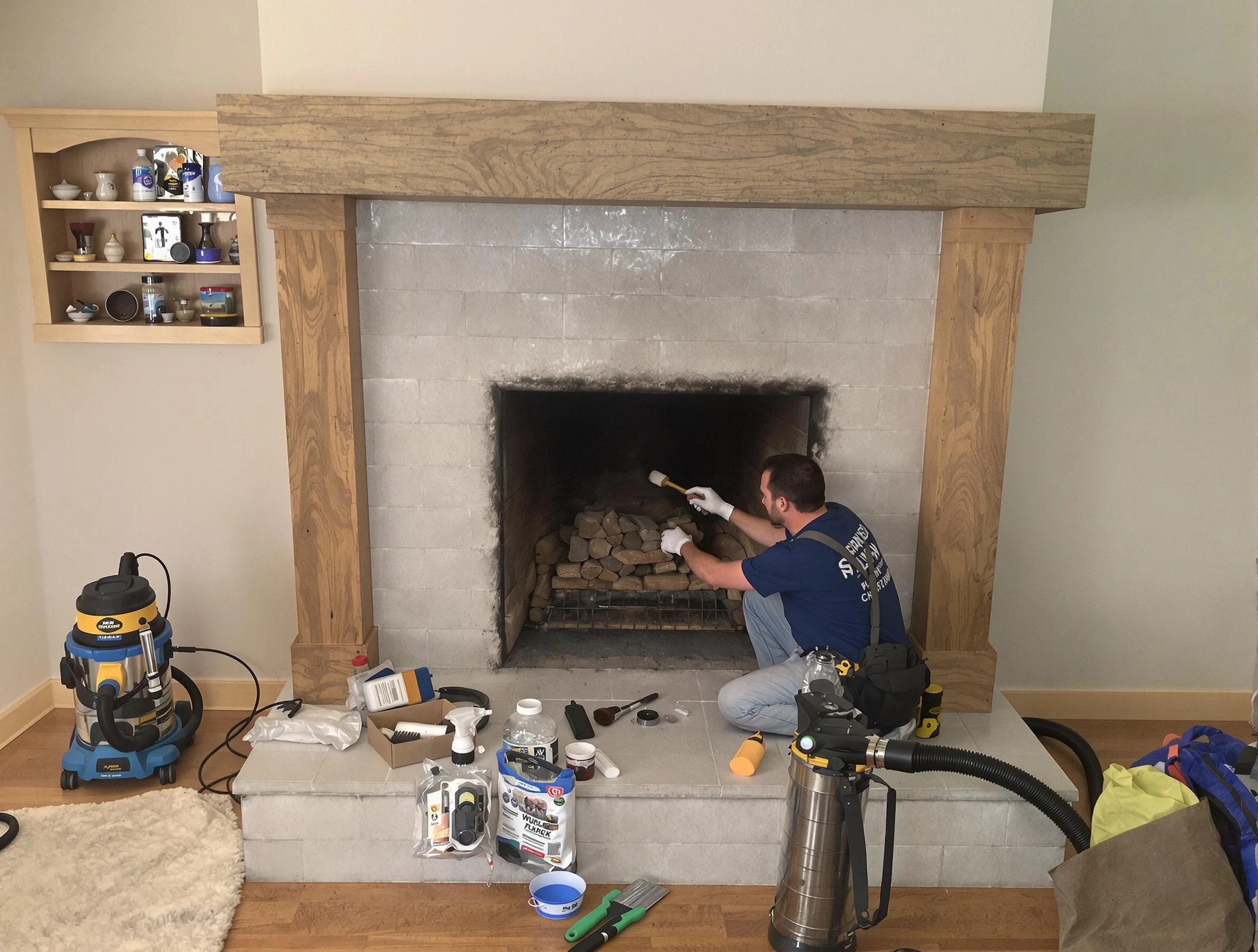 Detailed creosote removal process by Garfield Chimney Sweep in Garfield, NJ