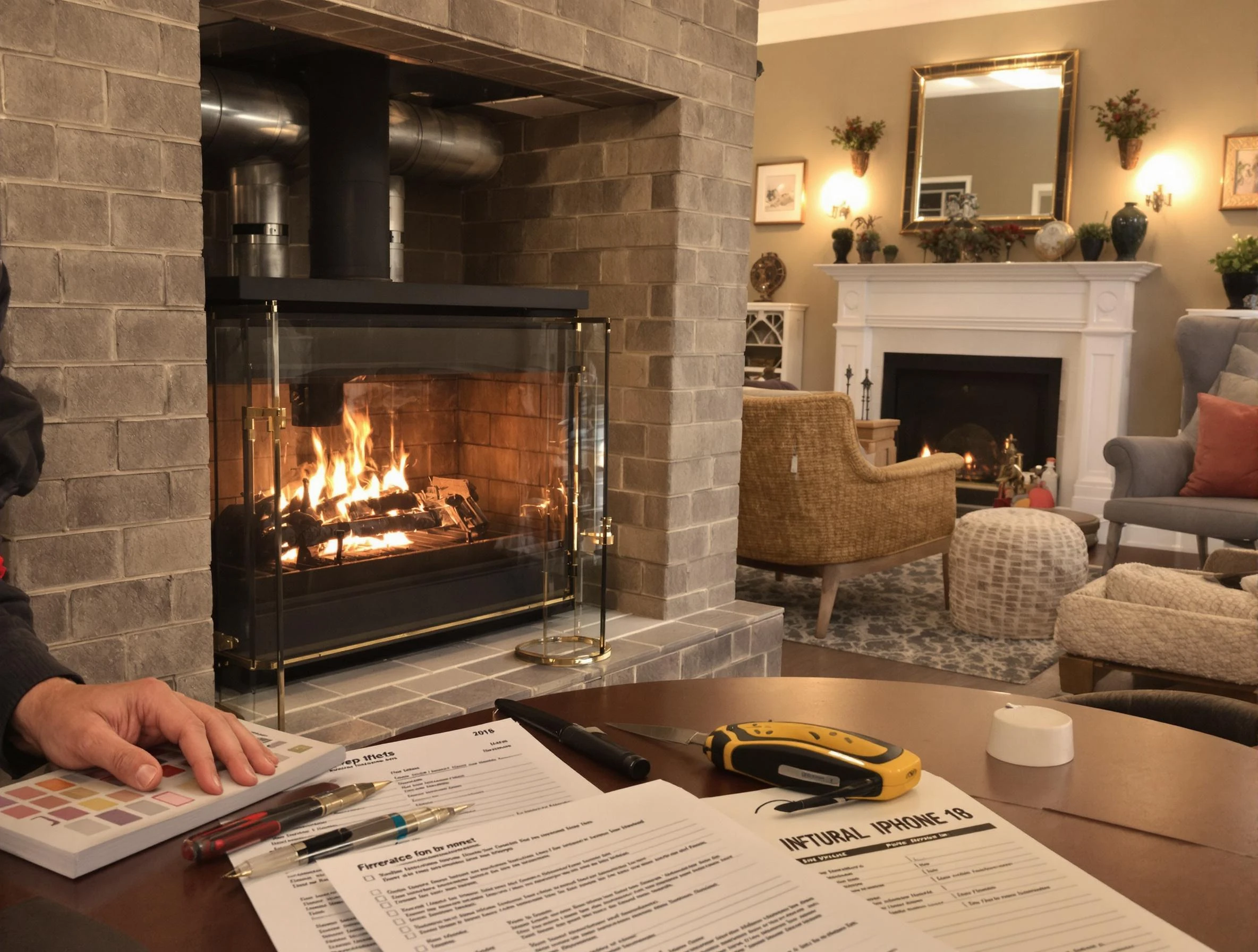 Garfield Chimney Sweep verifying fireplace safety measures in Garfield, NJ