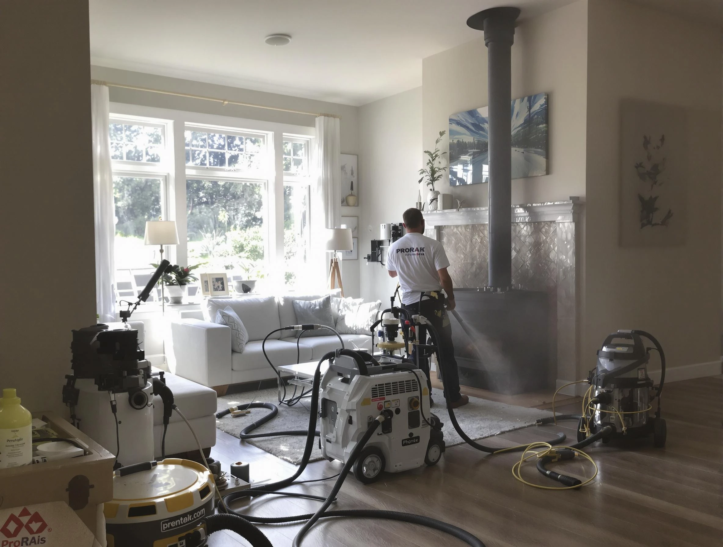 Soot removal service by Garfield Chimney Sweep for a fireplace in Garfield, NJ